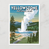 Yellowstone Nationalpark Vintag Postkarte (Vorderseite)