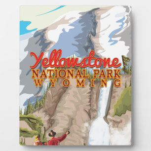 Yellowstone Nationalpark Vintage Poster Fotoplatte