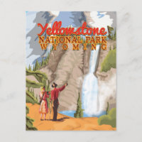 Yellowstone Nationalpark Vintage Poster