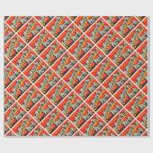 Yellowstone Nationalpark Vintage Postkarte Geschenkpapier (Flach)