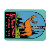 Yellowstone Nationalpark Vintage Reise flexibel Magnet (Horizontal)
