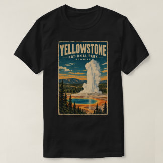 Yellowstone-Nationalpark Vintage-Reiseposter T-Shirt