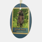 Yellowstone Nationalpark Vintager Bär Keramik Ornament (Links)