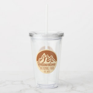 Yellowstone Nationalpark Wandern Camping Acryltrinkbecher