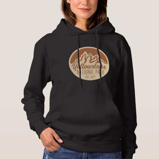 Yellowstone Nationalpark Wandern Camping Hoodie (Vorderseite)