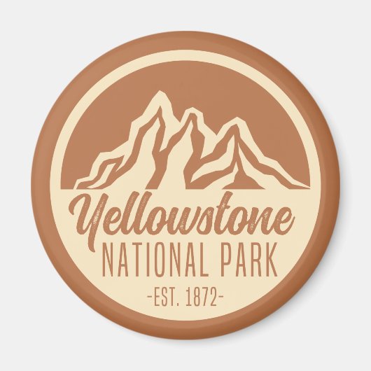 Yellowstone Nationalpark Wandern Camping Magnet (Vorne)