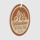 Yellowstone Nationalpark Wandern Camping Ornament (Vorderseite)