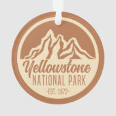 Yellowstone Nationalpark Wandern Camping Ornament (Rückseite)