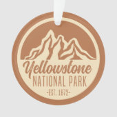 Yellowstone Nationalpark Wandern Camping Ornament (Vorderseite)