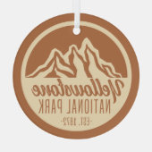 Yellowstone Nationalpark Wandern Camping Ornament Aus Glas (Rückseite)