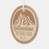 Yellowstone Nationalpark Wandern Camping Ornament Aus Glas (Vorderseite links)