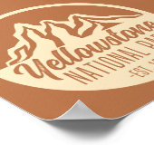 Yellowstone Nationalpark Wandern Camping Poster (Ecke)