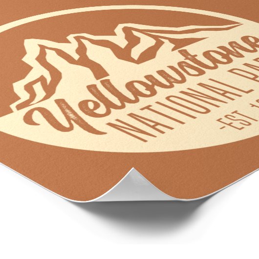 Yellowstone Nationalpark Wandern Camping Poster (Ecke)