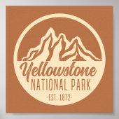 Yellowstone Nationalpark Wandern Camping Poster (Vorne)