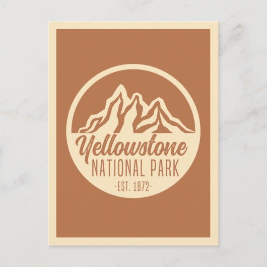 Yellowstone Nationalpark Wandern Camping Postkarte (Vorderseite)