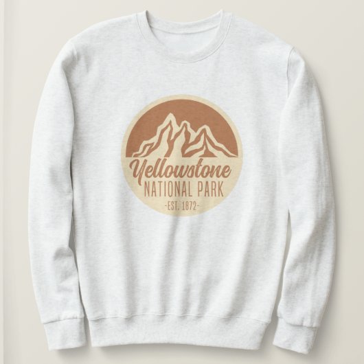 Yellowstone Nationalpark Wandern Camping Sweatshirt (Design vorne)