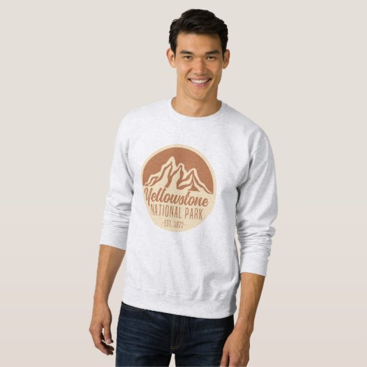 Yellowstone Nationalpark Wandern Camping Sweatshirt (Vorne ganz)