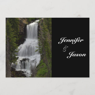 Yellowstone Nationalpark Wasserfall-Hochzeit laden Einladung