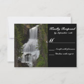Yellowstone Nationalpark Wasserfall Hochzeit RSVP (Rückseite)