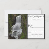 Yellowstone Nationalpark Wasserfall Hochzeit RSVP (Rückseite)