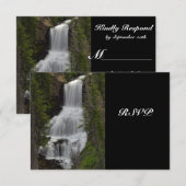 Yellowstone Nationalpark Wasserfall Hochzeit RSVP Karte (Vorne/Hinten)