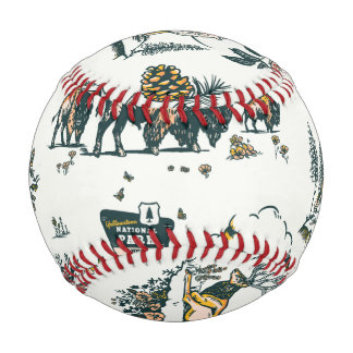 Yellowstone Nationalpark Wildlife Patches Baseball