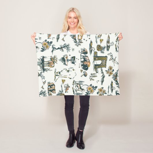 Yellowstone Nationalpark Wildlife Patches Fleecedecke (Beispiel)