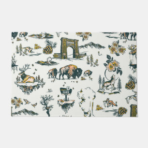 Yellowstone Nationalpark Wildlife Patches Fußmatte