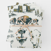 Yellowstone Nationalpark Wildlife Patches Geschenkpapier Set (Beispiel)