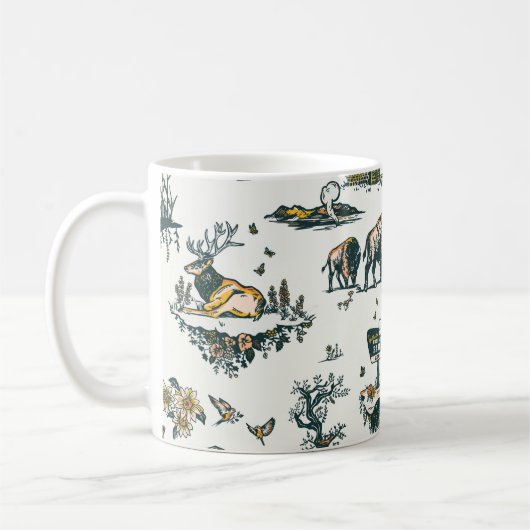 Yellowstone Nationalpark Wildlife Patches Kaffeetasse (Links)