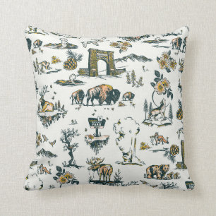 Yellowstone Nationalpark Wildlife Patches Kissen