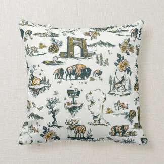 Yellowstone Nationalpark Wildlife Patches Kissen