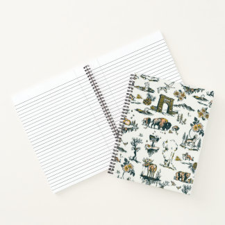 Yellowstone Nationalpark Wildlife Patches Notizblock