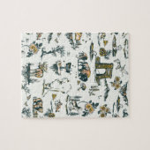 Yellowstone Nationalpark Wildlife Patches Puzzle (Horizontal)