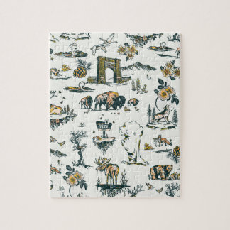 Yellowstone Nationalpark Wildlife Patches Puzzle