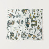 Yellowstone Nationalpark Wildlife Patches Wandteppich (Vorderseite (Horizontal))