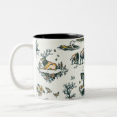 Yellowstone Nationalpark Wildlife Patches Zweifarbige Tasse (Links)