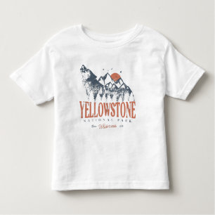 Yellowstone Nationalpark Wolf Berge Vintag Kleinkind T-shirt