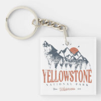 Yellowstone Nationalpark Wolf Berge Vintag
