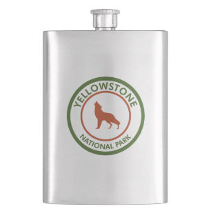 Yellowstone Nationalpark Wolf Flachmann