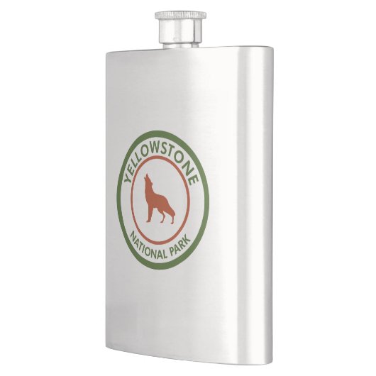 Yellowstone Nationalpark Wolf Flachmann (Links)