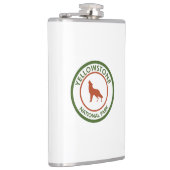 Yellowstone Nationalpark Wolf Flachmann (Rechts)