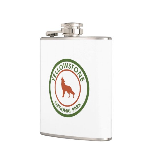 Yellowstone Nationalpark Wolf Flachmann (Links)