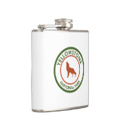 Yellowstone Nationalpark Wolf Flachmann (Rechts)