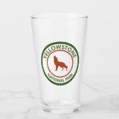 Yellowstone Nationalpark Wolf Glas (Vorderseite)