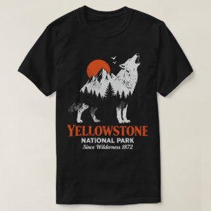 Yellowstone Nationalpark Wolf Mountains Double Ex T-Shirt