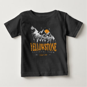 Yellowstone Nationalpark Wolf Mountains Vintage Baby T-shirt