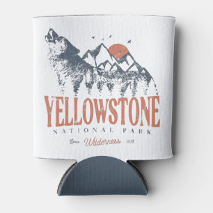 Yellowstone Nationalpark Wolf Mountains Vintage Dosenkühler