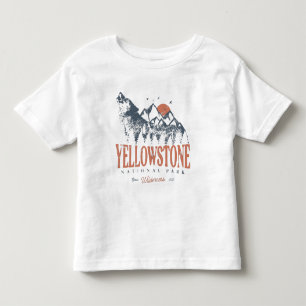 Yellowstone Nationalpark Wolf Mountains Vintage Kleinkind T-shirt