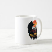 Yellowstone Nationalpark, Wolf Orange Sunset Art Kaffeetasse (VorderseiteRechts)